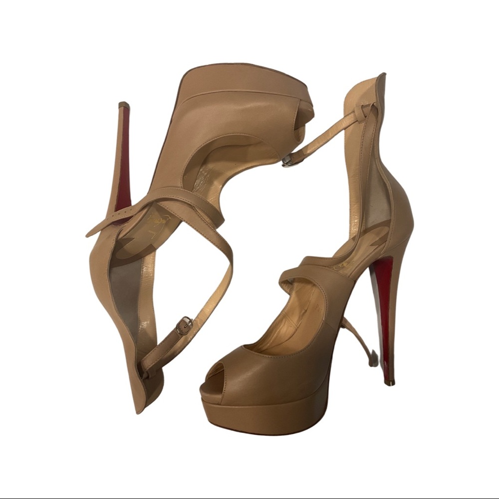 Authentic Gently Worn High Strap Red Bottoms - image 2